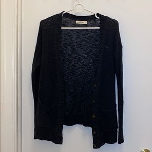 Navy blue Abercrombie button up cardigan